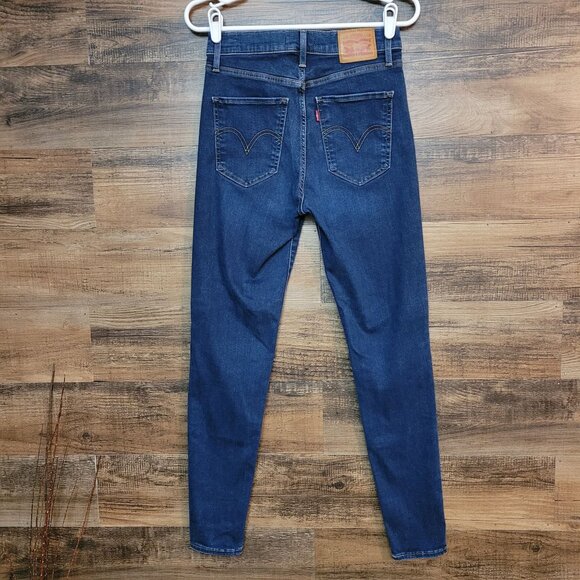 Levi's Jeans Size 28 Mile High Super Skinny Stretch Dark Wash Denim Western - Picture 2 of 11